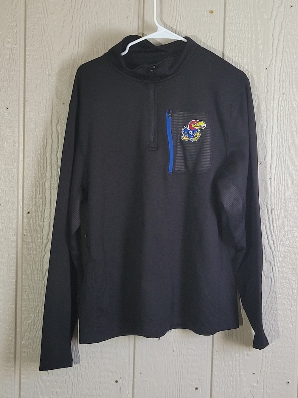 KU Jayhawks Black Quarter-Zip Pullover